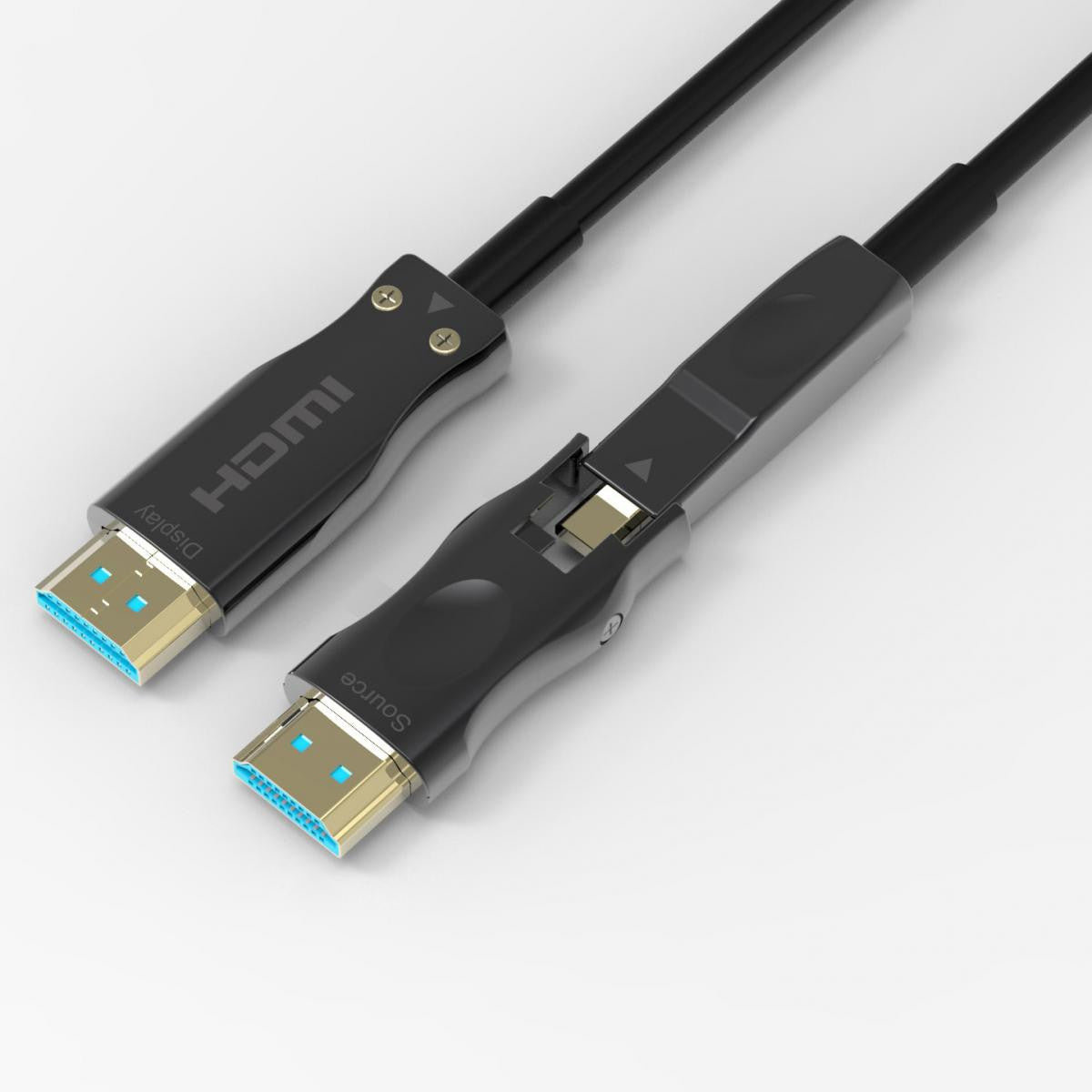 Cable HDMI v2.0 4K de fibra óptica con adaptador de Micro HDMI a HDMI tipo A - De distintas medidas