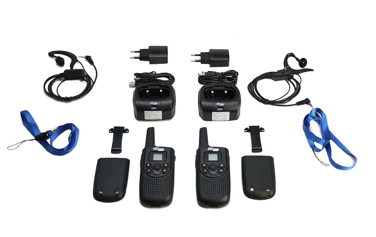 POLMAR GEMINI Pack 2 Walkie Talkies PMR-446 uso libre 16 canales