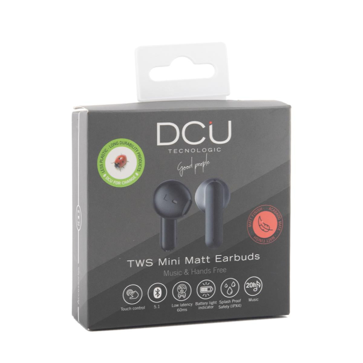 Auriculares DCU TEC Mini Mate Bluetooth 5.1 negros