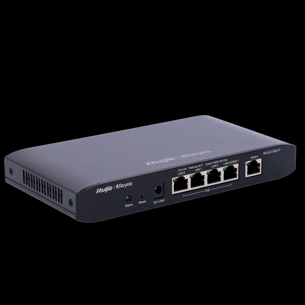 Reyee Router Controlador Cloud de 5 Puertos RJ45 10/100/1000 Mbps   4 Puertos PoE+ 802.3af/at / Máximo 54W