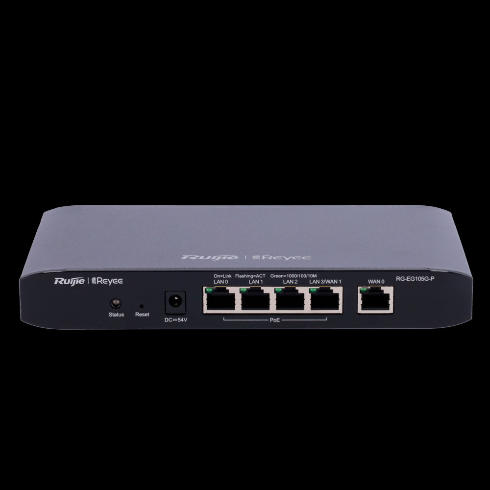 Reyee Router Controlador Cloud de 5 Puertos RJ45 10/100/1000 Mbps   4 Puertos PoE+ 802.3af/at / Máximo 54W