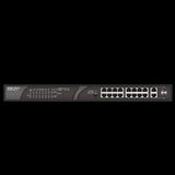 Reyee Switch PoE Sobremesa con carcasa Metal de 16 Puertos RJ45 10/100 Mbps + 2 Uplink Gigabit