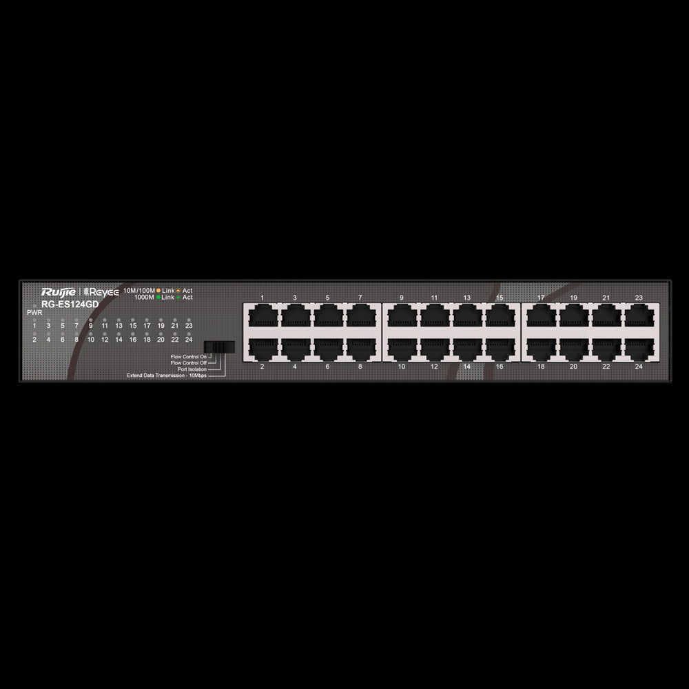 Reyee Switch Sobremesa de 24 puertos Gigabit con carcasa Metal y Enrackable