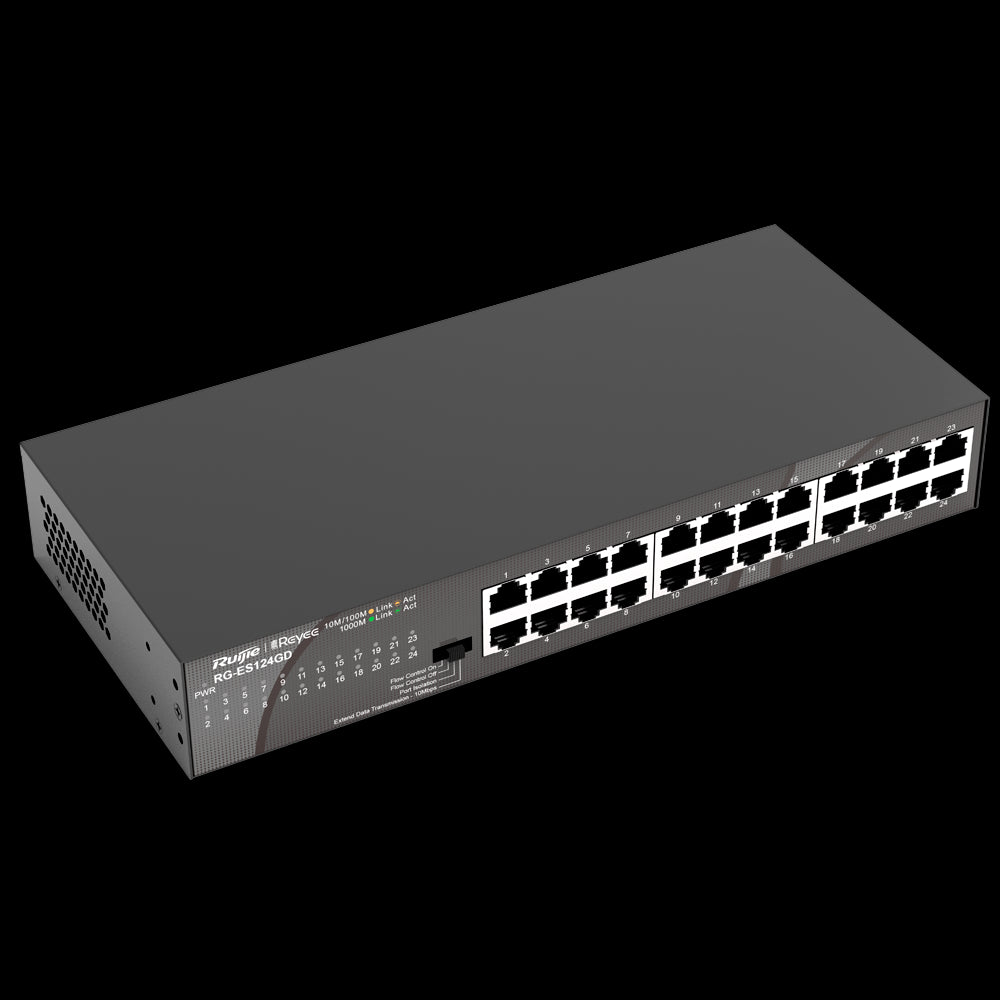 Reyee Switch Sobremesa de 24 puertos Gigabit con carcasa Metal y Enrackable