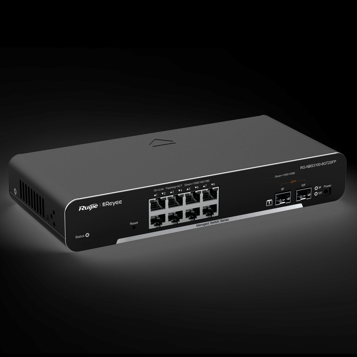 Reyee Switch Cloud Capa 2 de 8 puertos Gigabit+ 2 SFP Gigabit y Velocidad 10/100/1000 Mbps