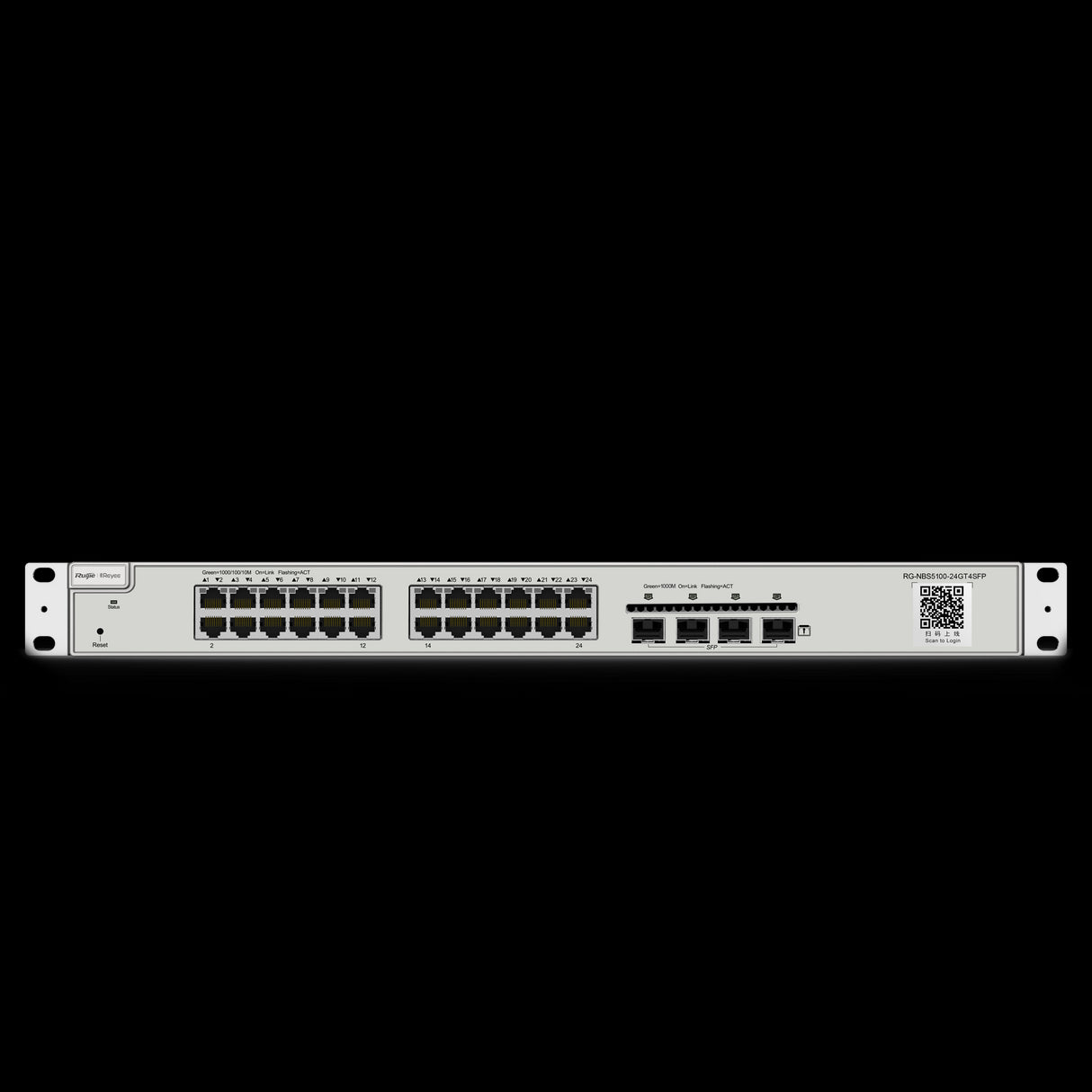 Reyee Switch Cloud Capa 2+  de 24 puertos RJ45 Gigabit  y 4 puertos SFP Gigabit  Administrado L2+