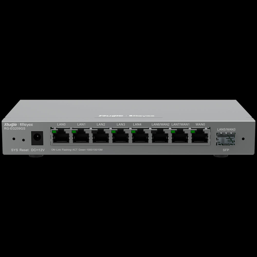 Reyee Router Controlador Gestionable de 8 Puertos RJ45 10/100 /1000 Mbps  y 1 Puerto SFP LAN/WAN