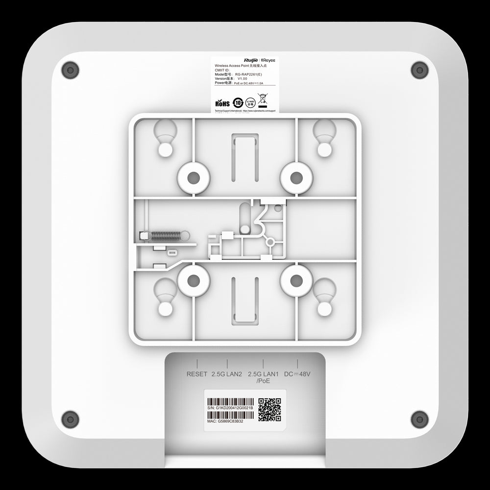 Reyee  AP Omnidireccional Wi Fi 6 de Antenas MU-MIMO 4x4 en 2.4GHz, 4x4 en 5GHz hasta 6000 Mbps