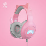 Auriculares Gaming Rosas TANOOKI Kawaii única para gamers o streamers de FR-TEC