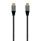 Cable USB 3.2 Gen2x2 | Tipo USB-C/M-USB-C/M| Aluminio | 20Gbps | 8K@30Hz 5A 100W E-Mark |1.5 me | Gris