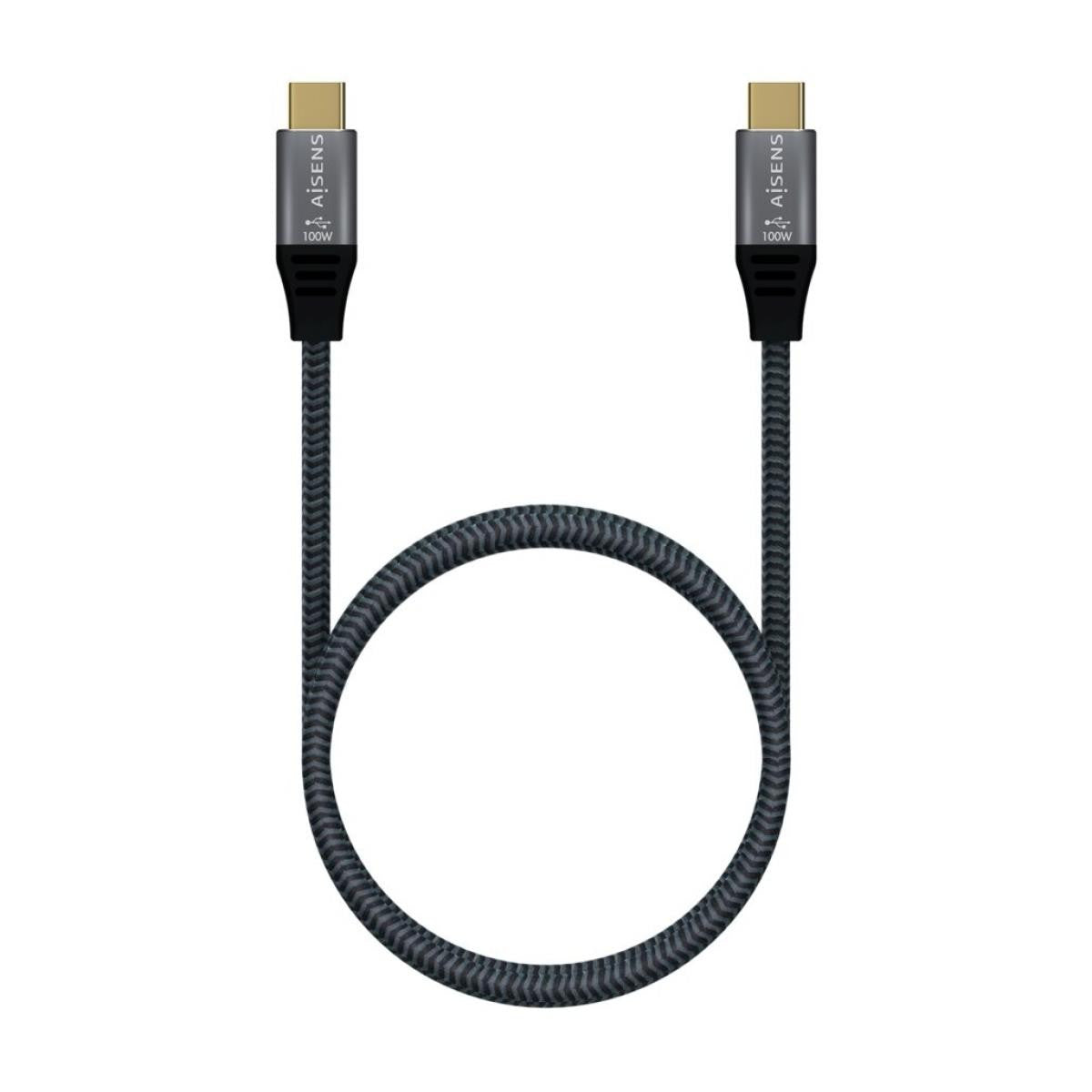 Cable USB 3.2 Gen2x2 | Tipo USB-C/M-USB-C/M| Aluminio | 20Gbps | 8K@30Hz 5A 100W E-Mark |1.5 me | Gris