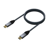 Cable USB 3.2 Gen2x2 | Tipo USB-C/M-USB-C/M| Aluminio | 20Gbps | 8K@30Hz 5A 100W E-Mark |1.5 me | Gris