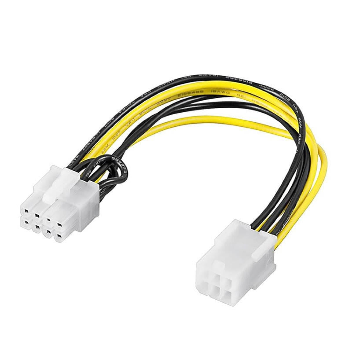 Cable de alimentación o adaptador para tarjeta gráfica de PC, PCI-E/PCI Express de 6 pines a 8 pines.