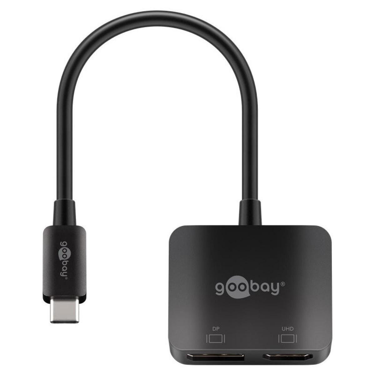 Adaptador USB-C a DisplayPort y HDMI de 0,12 metros de longitud