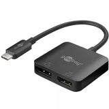 Adaptador USB-C a DisplayPort y HDMI de 0,12 metros de longitud