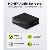 Extractor de audio HDMI™ de resolución 4K a 60 Hz, negro