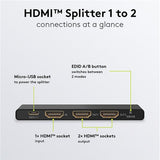 Splitter o Divisor HDMI™ 1 a 2 de resolución 4K 60 Hz, negro