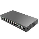 Reyee Switch PoE 100w de sobremesa de 8 puertos RJ45 10/100 Mbps + 2 Uplink Gigabit con carcasa de metal