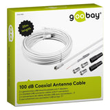 Set de cables de antena coaxial de 100 dB de 30m de longitud de color Blanco