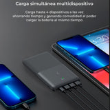 Powerbank KSIX Ultra fina | Polímero de litio | 20.000 mAh | 22,5 W | Power Delivery | Cable USB-C a USB-C incluida - Negro