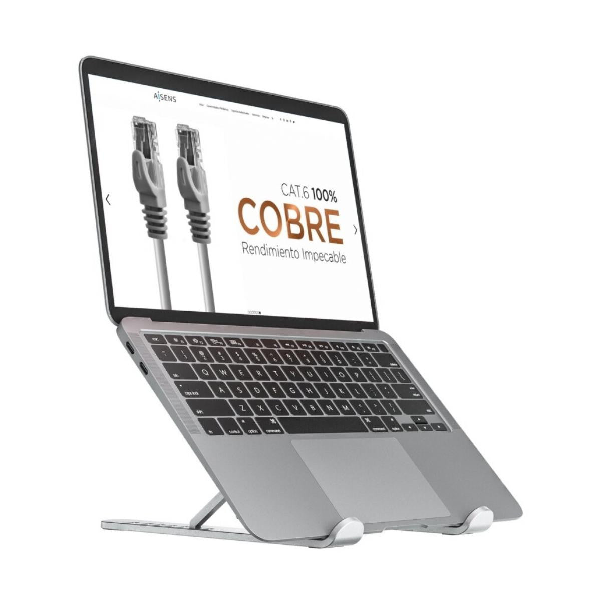 Soporte de Sobremesa Ajustable para Portátil / Tablet - Plateado