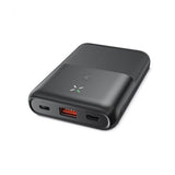 Powerbank KSIX Ultra fina | Polímero de litio | 10.000 mAh | 22,5 W | Power Delivery | Cable USB-C a USB-C incluida - Negro