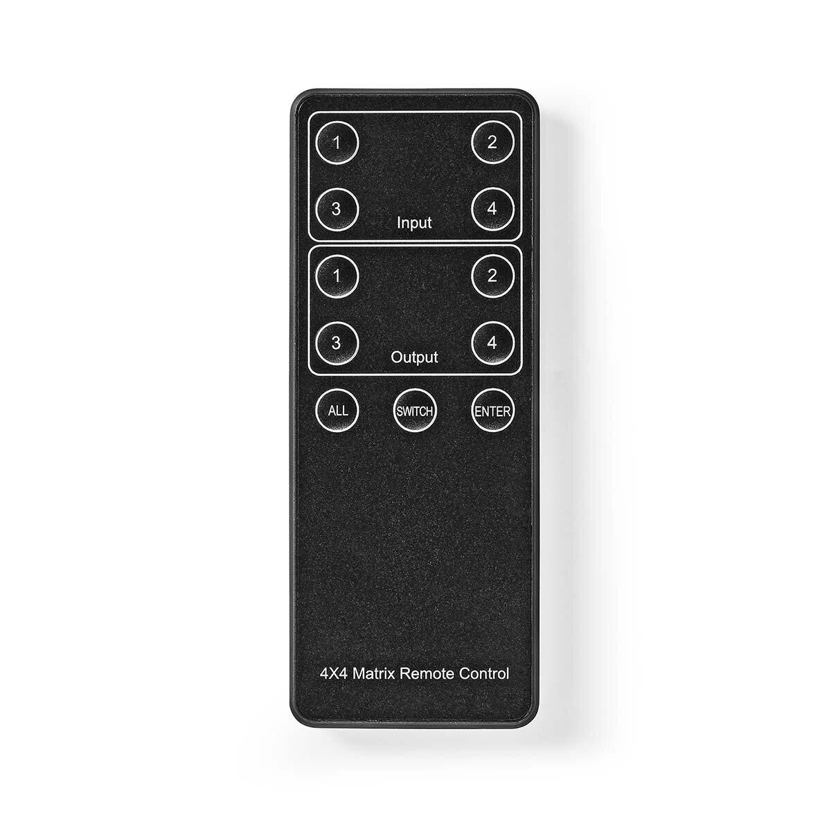 HDMI™ Matrix Switch 4 x 4 port(s) | 1x RS232 / 4x HDMI™ Input | 4x HDMI™ Output | 4K@60Hz | 18 Gbps | Metal | Negro