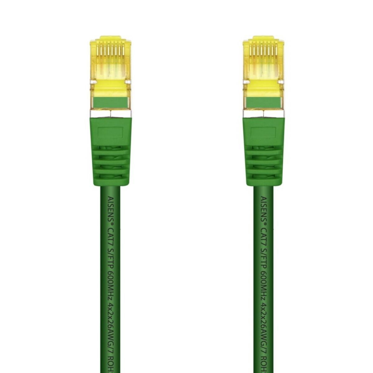 Cable RJ45 LSZH Cat.7 S/FTP de 2 metros | 600 MHz | PIMF | AWG26 - VERDE