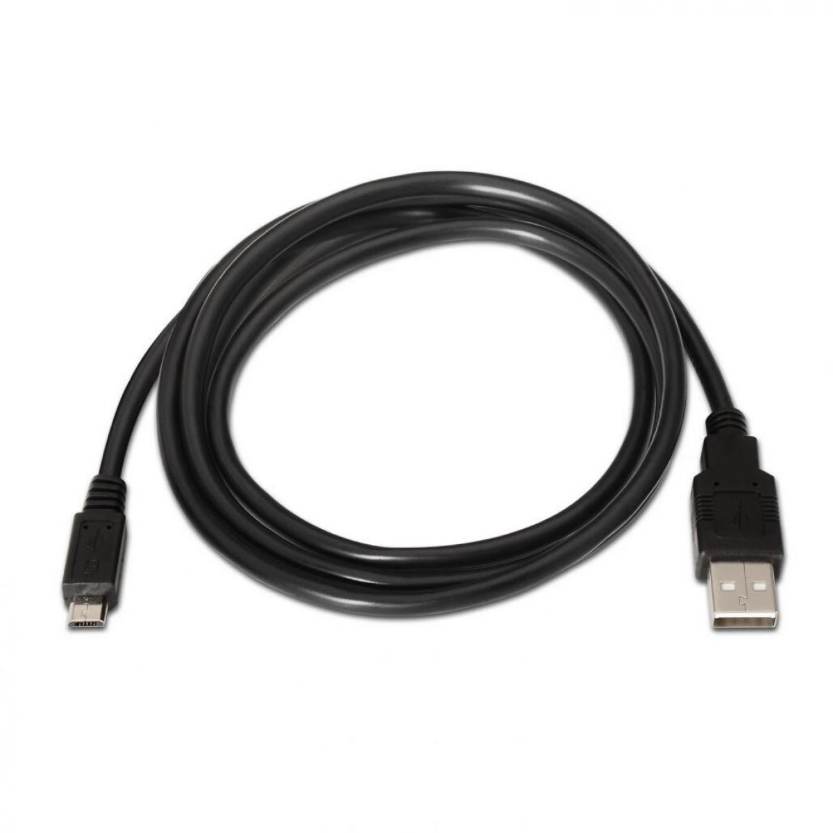 Cable USB 2.0, tipo A Macho a Micro B Macho, negro, 0.8 metros