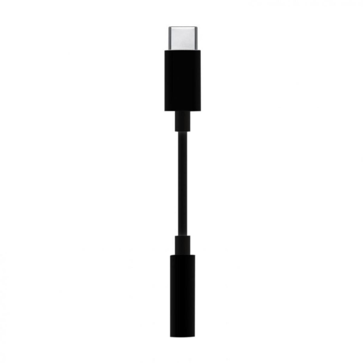 Conversor USB-C a AUDIO estilo Apple | USB-C/M - JACK 3.5/H | 4 pines | 15cm | Negro