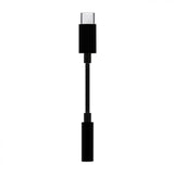 Conversor USB-C a AUDIO estilo Apple | USB-C/M - JACK 3.5/H | 4 pines | 15cm | Negro