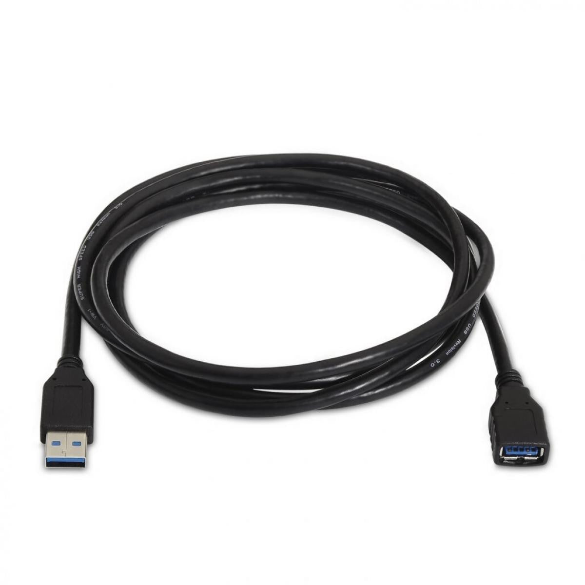 Cable Extensión USB 3.0, tipo A Macho a A Hembra | 2.0 metros | Negro