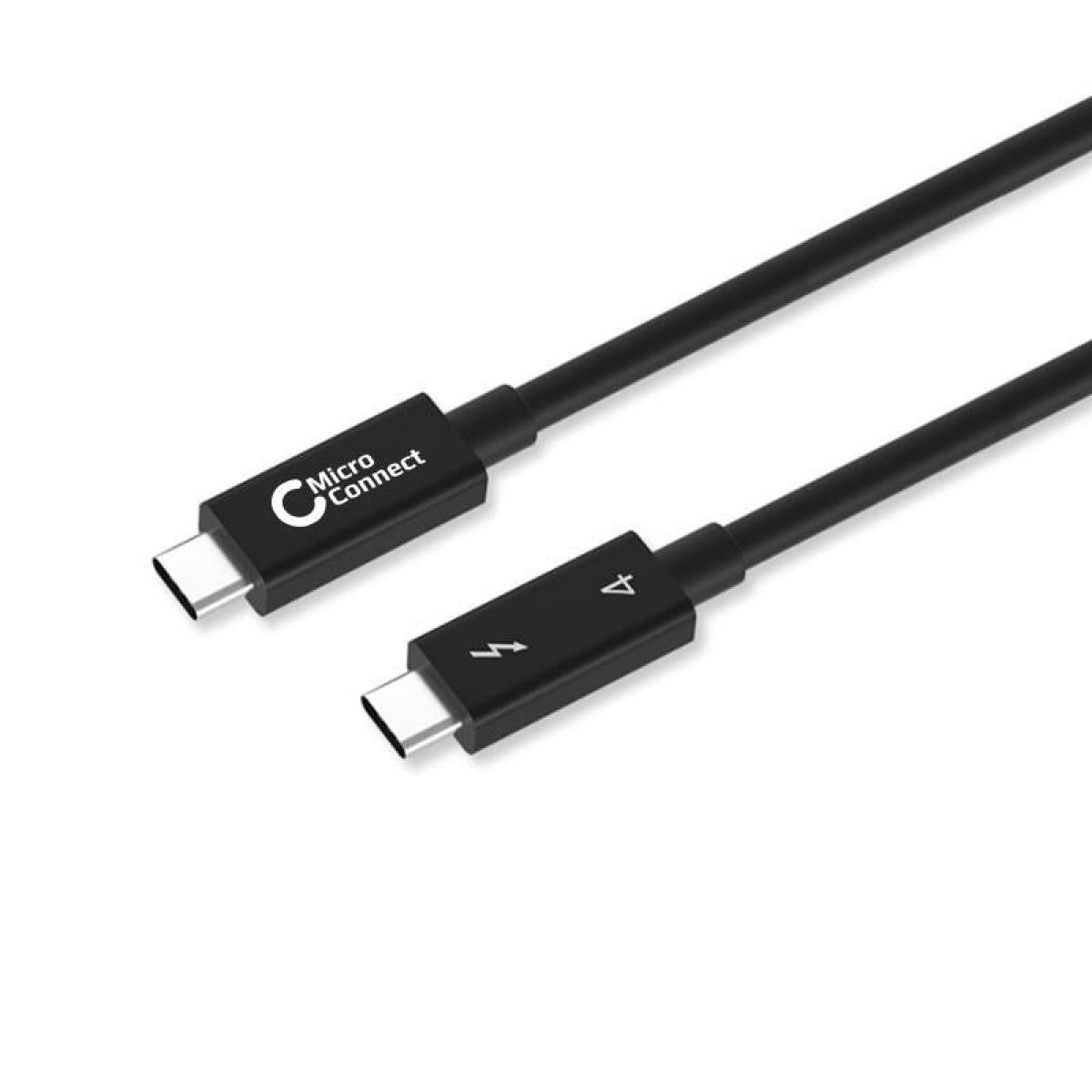 Cable Thunderbolt 4, macho a macho de 2m | 40 Gbps | 100W | 8K60Hz | Negro