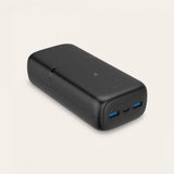 Powerbank Ksix Supra 30.000 mAh | 20 W | Power Delivery | 3 puertos de salida | Incluye cable USB-A a USB-C | Negro