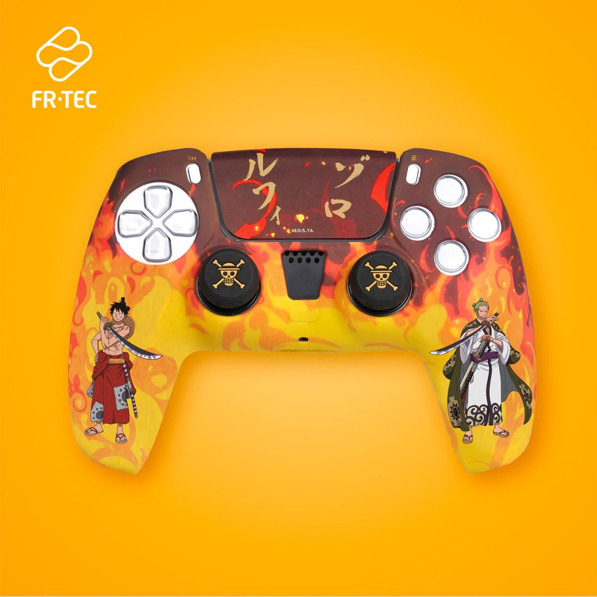 FUNDA MANDO PS5 - SILICONA + GRIPS + STICKER DE ONE PIECE™