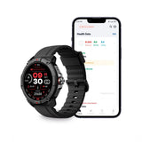 Smartwatch KSIX - GPS - Modo deporte y salud - Asistente de voz - Pantalla 1,38 - Aut. 7 días - Sumergible, Negro