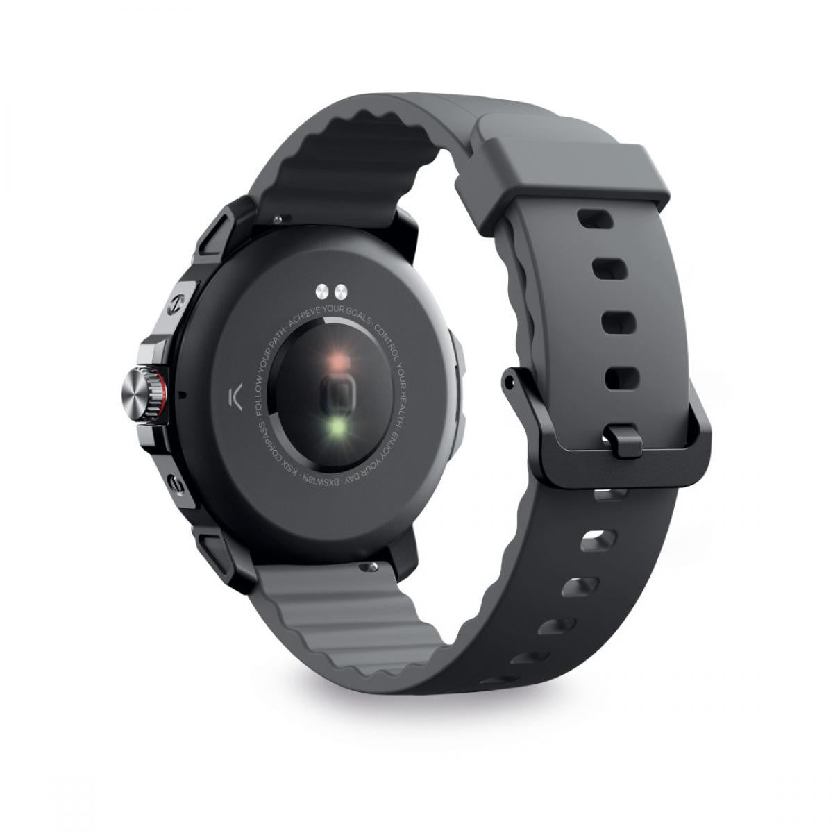 Smartwatch KSIX - GPS - Modo deporte y salud - Asistente de voz - Pantalla 1,38 - Aut. 7 días - Sumergible, Negro