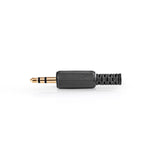 Conector Mini Jack de 3.5mm - Macho Estéreo Para Soldar - Negro