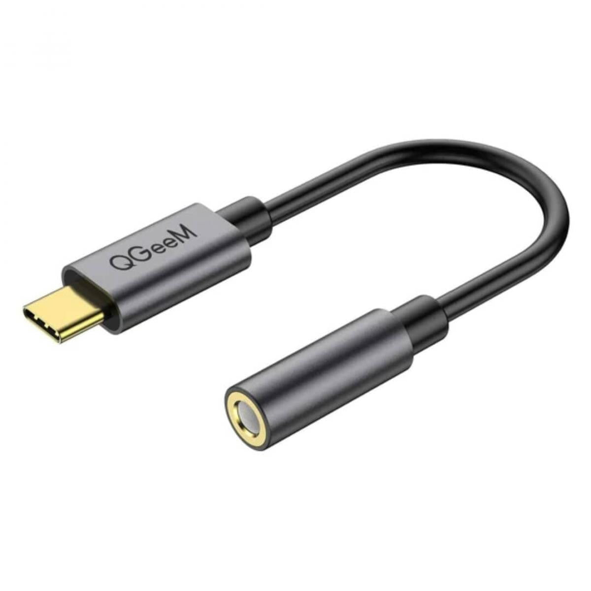 ADAPTADOR QGEEM de USB-C macho a JACK 3,5 Hembra de 12cm de longitud