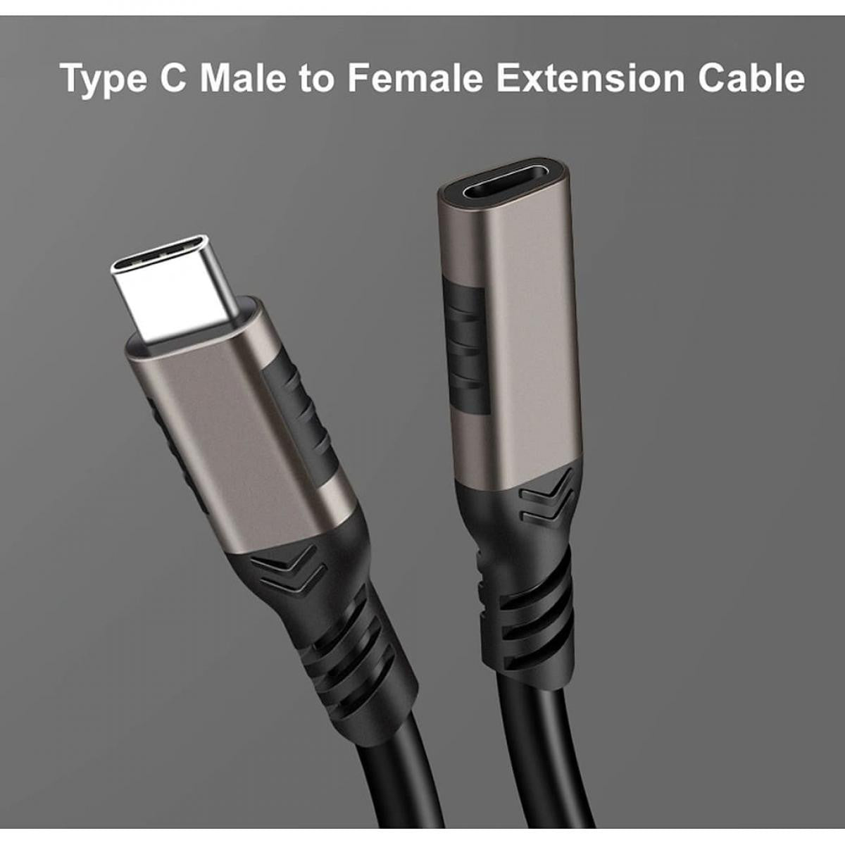 Cable QGEEM -  USB-C M/H de 10Gbps de 1,5 metros | 100W | 4K/60Hz | 20V/5A  | Compatible para Thunderbolt 3/4 Función completa