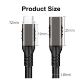 Cable QGEEM -  USB-C M/H de 10Gbps de 1,5 metros | 100W | 4K/60Hz | 20V/5A  | Compatible para Thunderbolt 3/4 Función completa