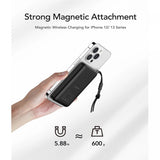 Powerbank magnético VEGER para móviles con conectores USB-C,Lightning/ USB-A,C y Inalámbricamente.