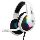 AURICULARES GAMING PHOENIX - PS5 CON MICROFONO RETRACTIL, REDUCCION DE RUIDO, ALMOHADILLAS DE ESPUMA - ILUMINACION RGB - BLANCOS