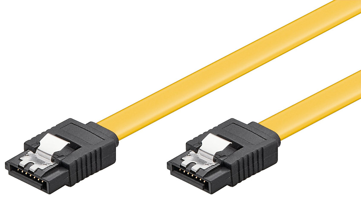 Cable Datos Sata III 6Gb C/bloqueo Amarillo de distintas medidas | Amarillo