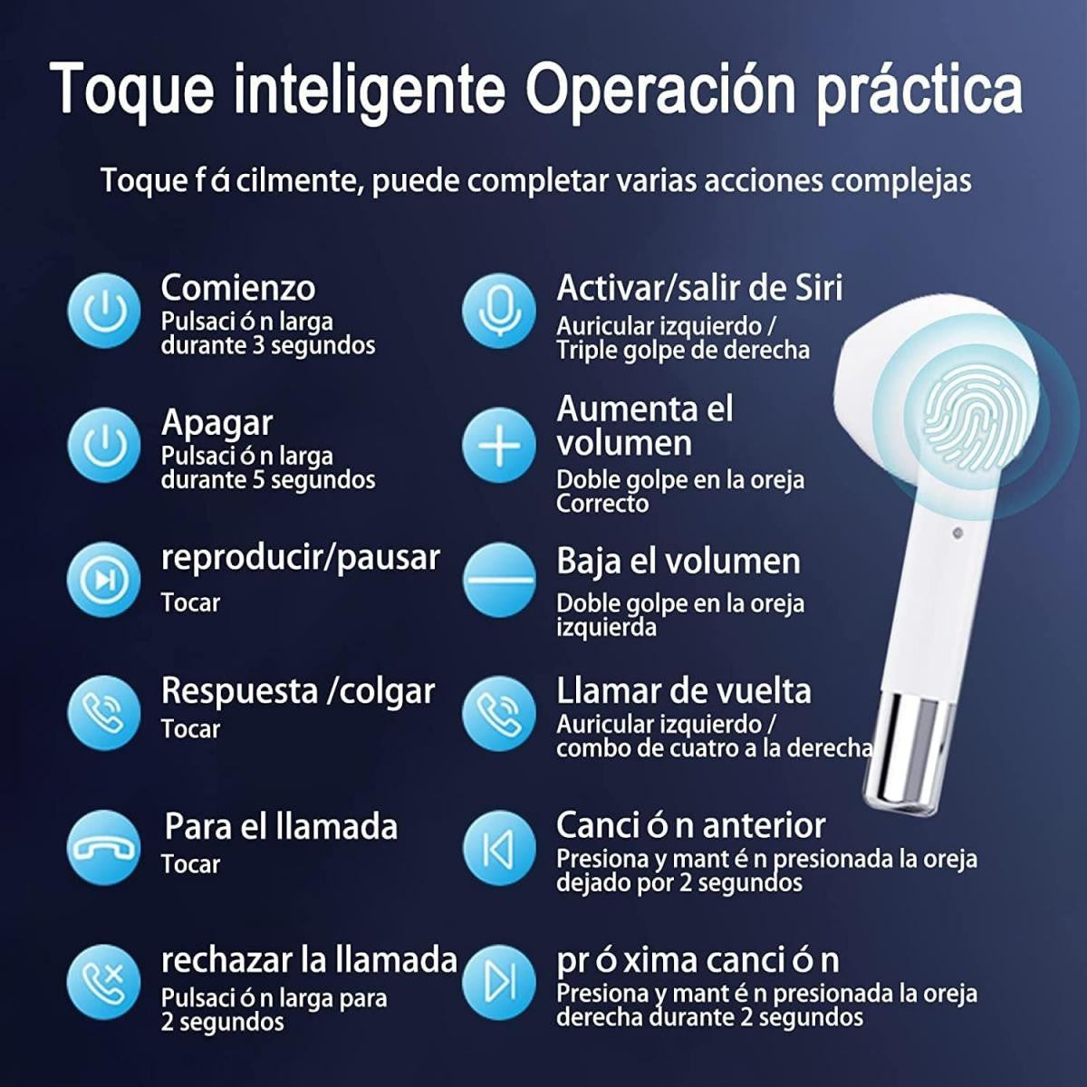 Auricular Bluetooth Kodak  Stereo y Manos Libres hasta 3.5 Horas de Autonomía - Blanco