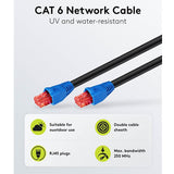 Cable red de Exterior Cat6 U/UTP | De distintas medidas - Negro