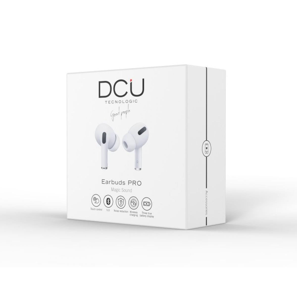 Auriculares inalámbricos DCU Tecnologic Earbuds PRO | Bluetooth 5.0 | Autonomía 4 h | Blancos