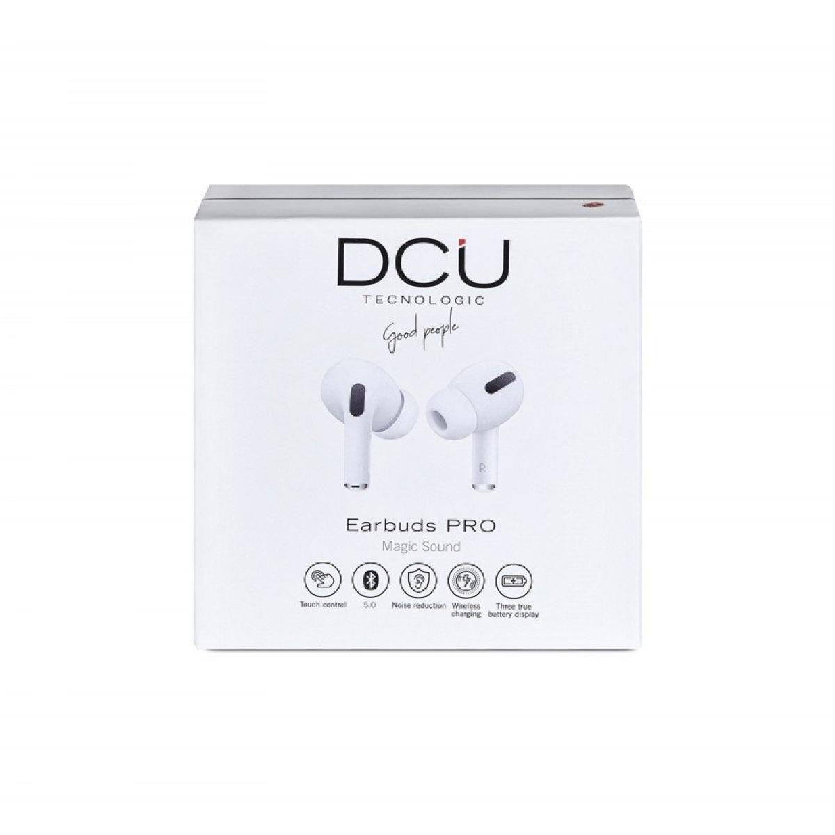 Auriculares inalámbricos DCU Tecnologic Earbuds PRO | Bluetooth 5.0 | Autonomía 4 h | Blancos