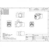 Adaptador RJ-45 H-H CAT6 UTP para panel - Negro