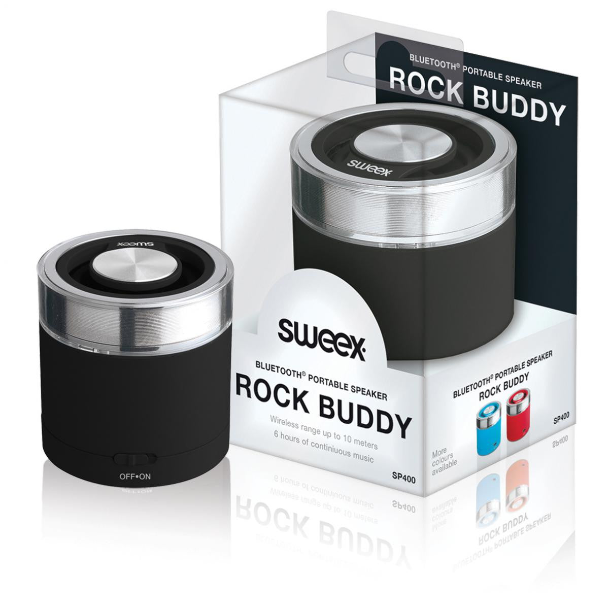 SWEEX ALTAVOZ BLUETOOTH PORTÁTIL ROCK BUDDY DE COLOR NEGRO